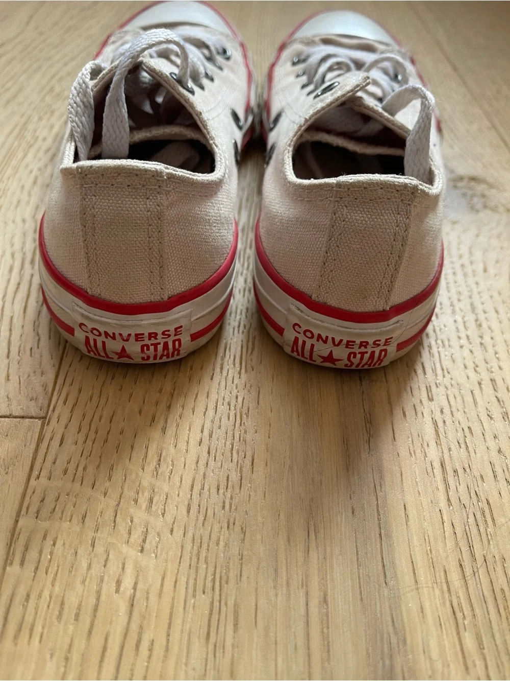 Converse Kids Low-Top Sneakers in Pale Pink with White Laces